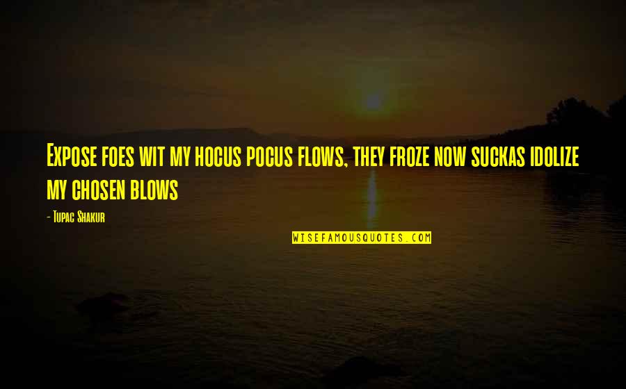 Two Fists One Heart Quotes By Tupac Shakur: Expose foes wit my hocus pocus flows, they