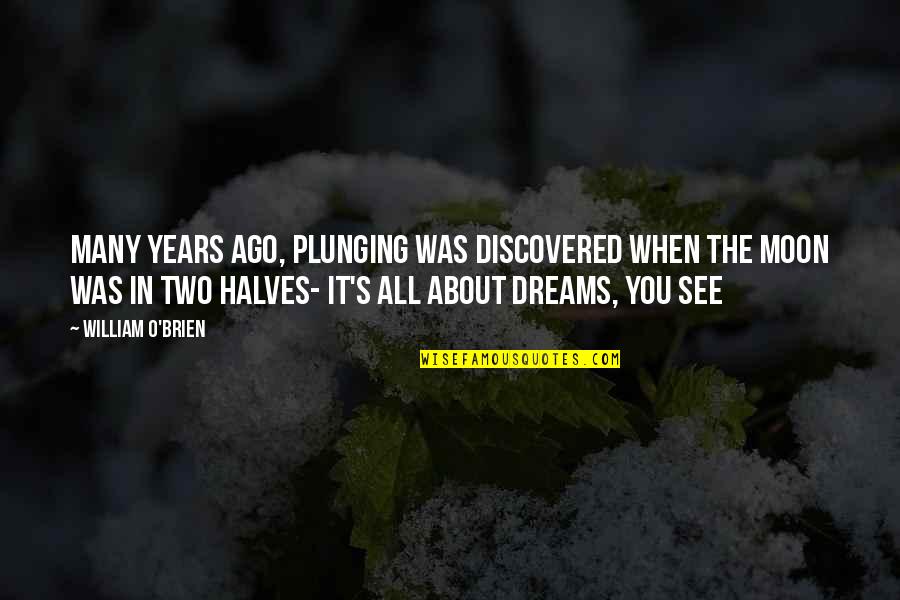 Two Halves Quotes By William O'Brien: Many years ago, plunging was discovered when the