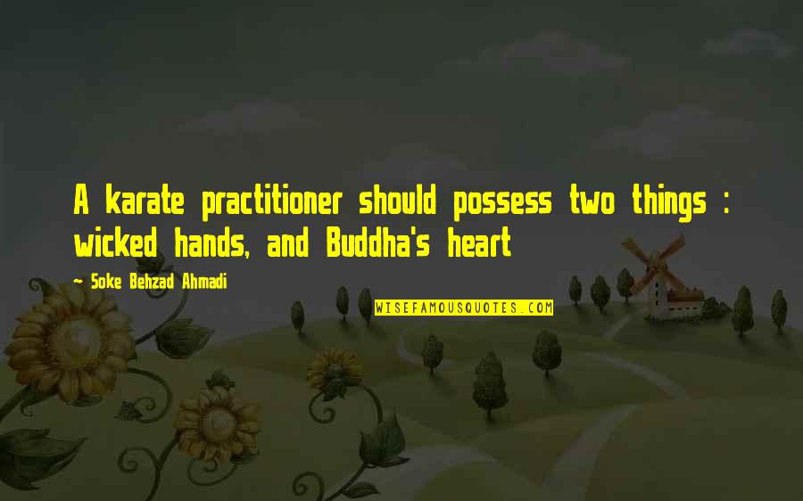 Two Hands Quotes By Soke Behzad Ahmadi: A karate practitioner should possess two things :
