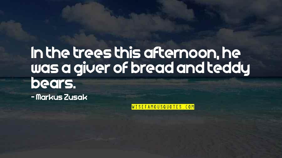 Two Lovers Tagalog Quotes By Markus Zusak: In the trees this afternoon, he was a