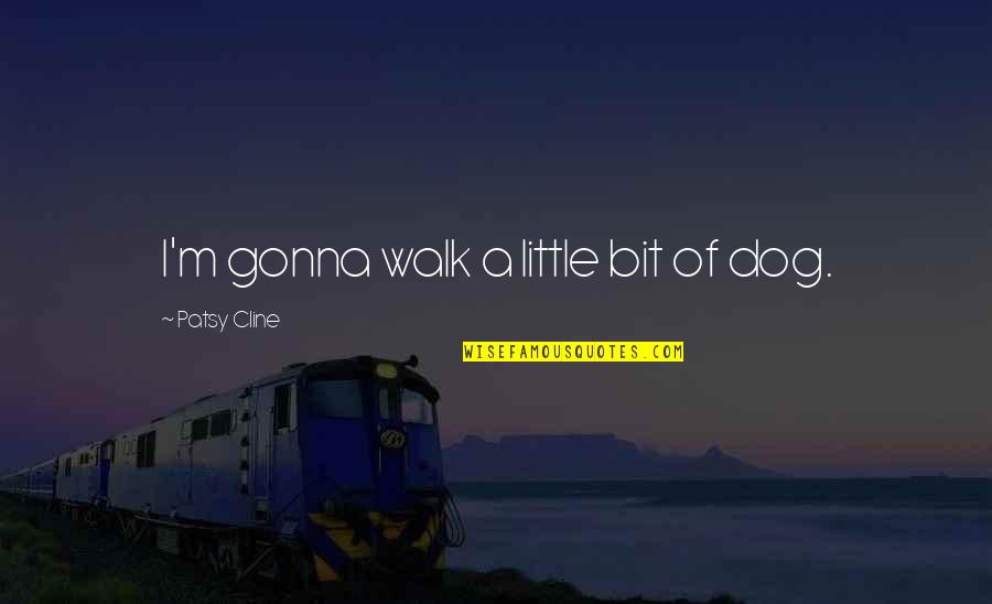 Two Peas Pod Quotes By Patsy Cline: I'm gonna walk a little bit of dog.