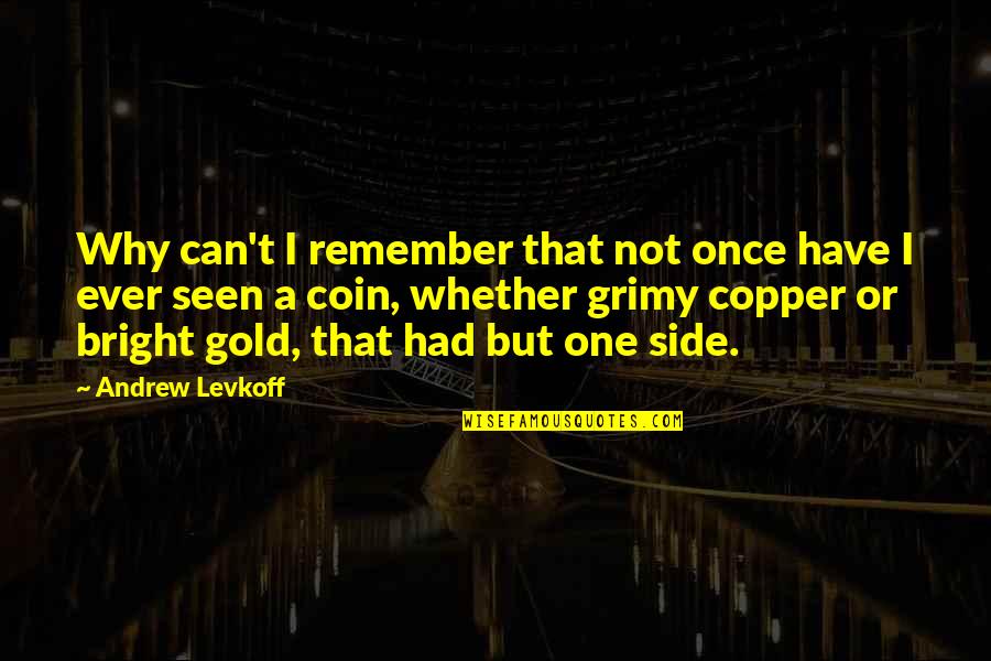 Two Sides Of A Story Quotes By Andrew Levkoff: Why can't I remember that not once have