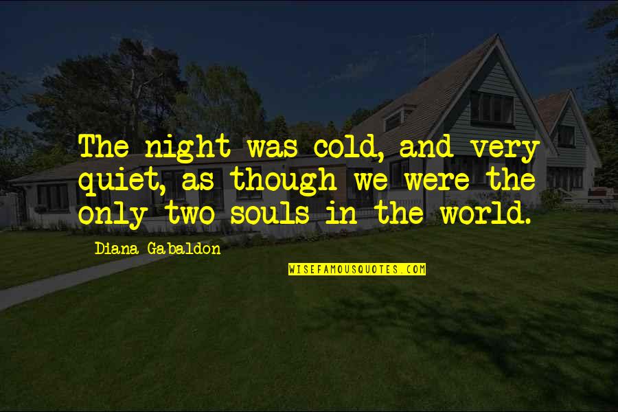 Two Souls Quotes By Diana Gabaldon: The night was cold, and very quiet, as