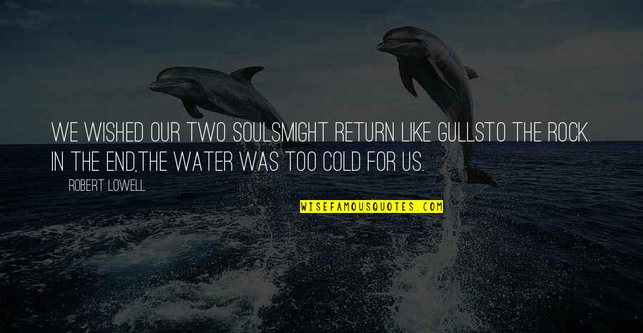 Two Souls Quotes By Robert Lowell: We wished our two soulsmight return like gullsto Two Souls Quotes By Robert Lowell: We wished our two soulsmight return like gullsto