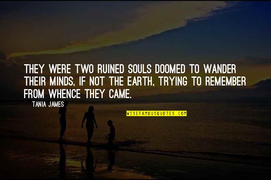 Two Souls Quotes By Tania James: They were two ruined souls doomed to wander Two Souls Quotes By Tania James: They were two ruined souls doomed to wander