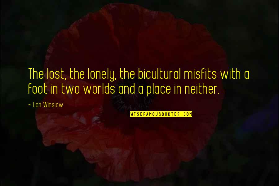 Two Worlds Quotes By Don Winslow: The lost, the lonely, the bicultural misfits with