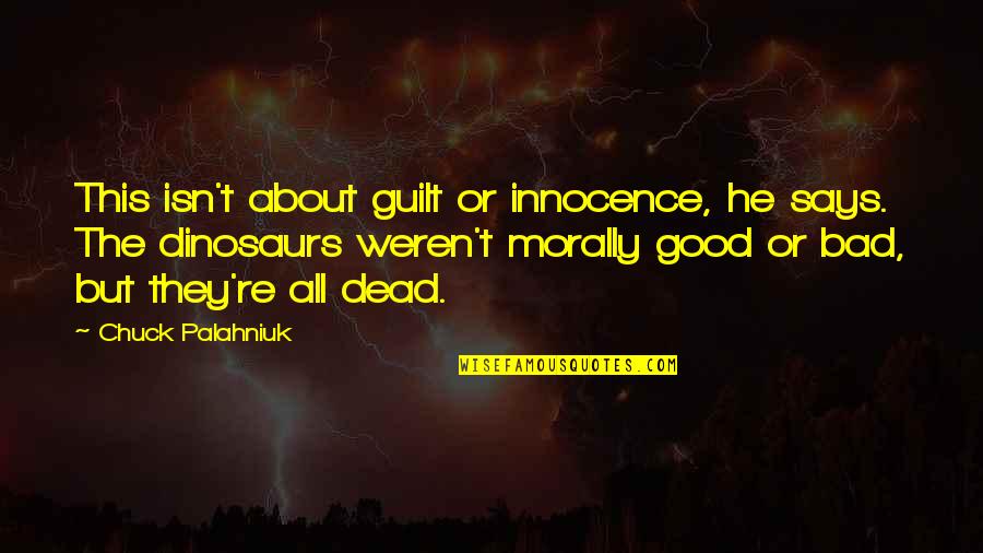 Tybalt And Benvolio Quotes By Chuck Palahniuk: This isn't about guilt or innocence, he says.