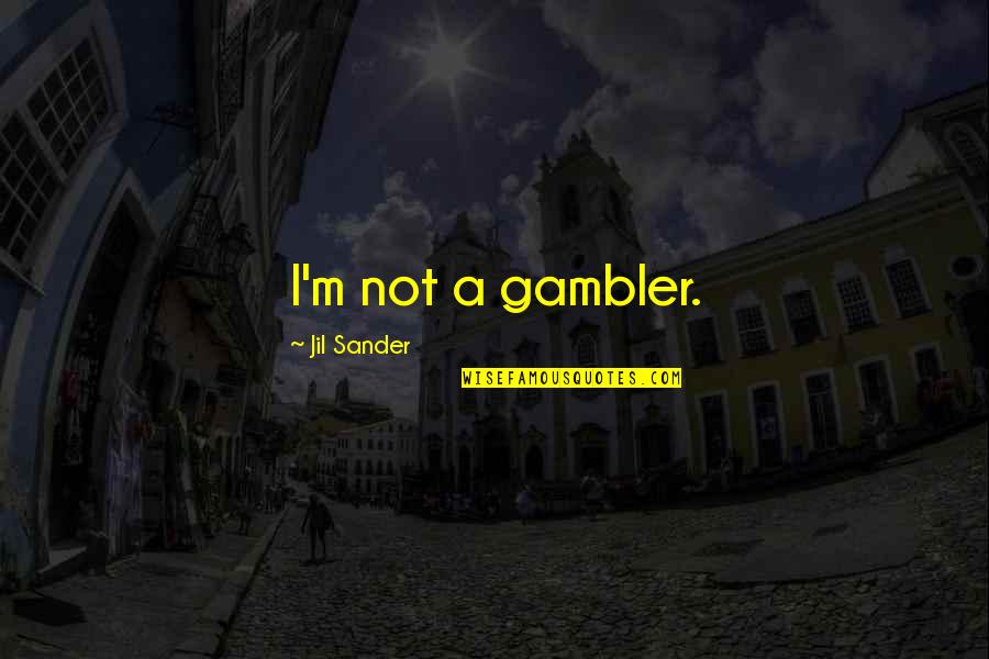 Tycka Tripod Quotes By Jil Sander: I'm not a gambler. Tycka Tripod Quotes By Jil Sander: I'm not a gambler.