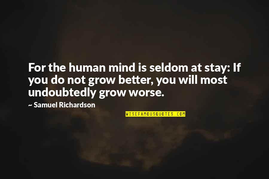 Typing Test Anime Quotes By Samuel Richardson: For the human mind is seldom at stay: