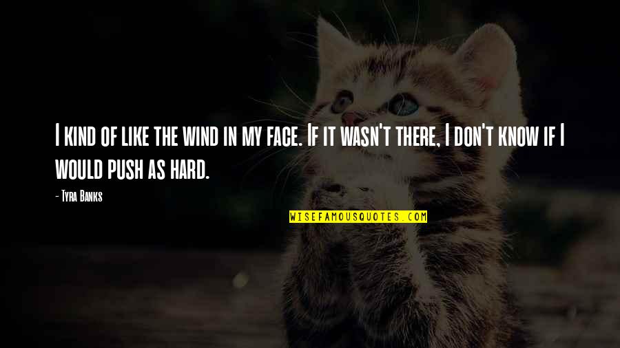 Tyra's Quotes By Tyra Banks: I kind of like the wind in my