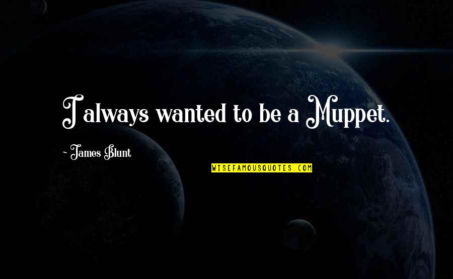 Tyrick Dixon Quotes By James Blunt: I always wanted to be a Muppet. Tyrick Dixon Quotes By James Blunt: I always wanted to be a Muppet.