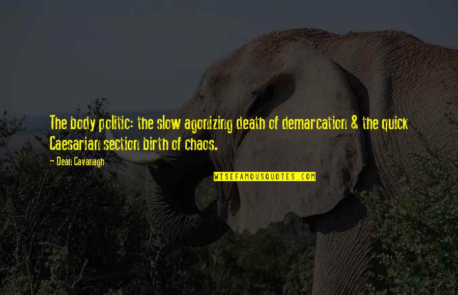 Tyska Konjunktioner Quotes By Dean Cavanagh: The body politic: the slow agonizing death of