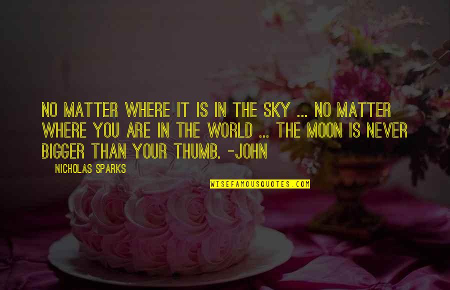 Tyvak's Quotes By Nicholas Sparks: No matter where it is in the sky