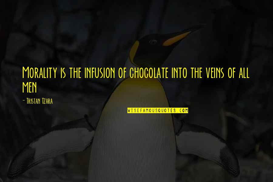 Tzara Quotes By Tristan Tzara: Morality is the infusion of chocolate into the