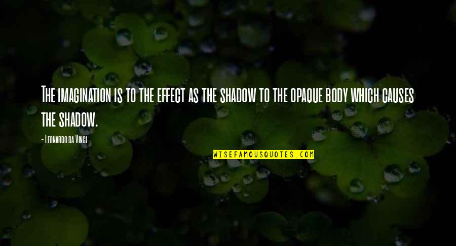 U Da Best Quotes By Leonardo Da Vinci: The imagination is to the effect as the U Da Best Quotes By Leonardo Da Vinci: The imagination is to the effect as the