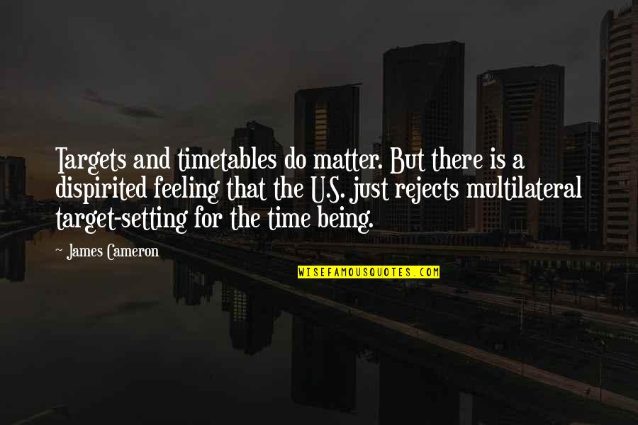 U Quotes By James Cameron: Targets and timetables do matter. But there is U Quotes By James Cameron: Targets and timetables do matter. But there is