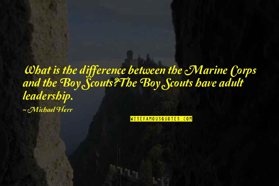 U.s. Marine Corps Quotes By Michael Herr: What is the difference between the Marine Corps