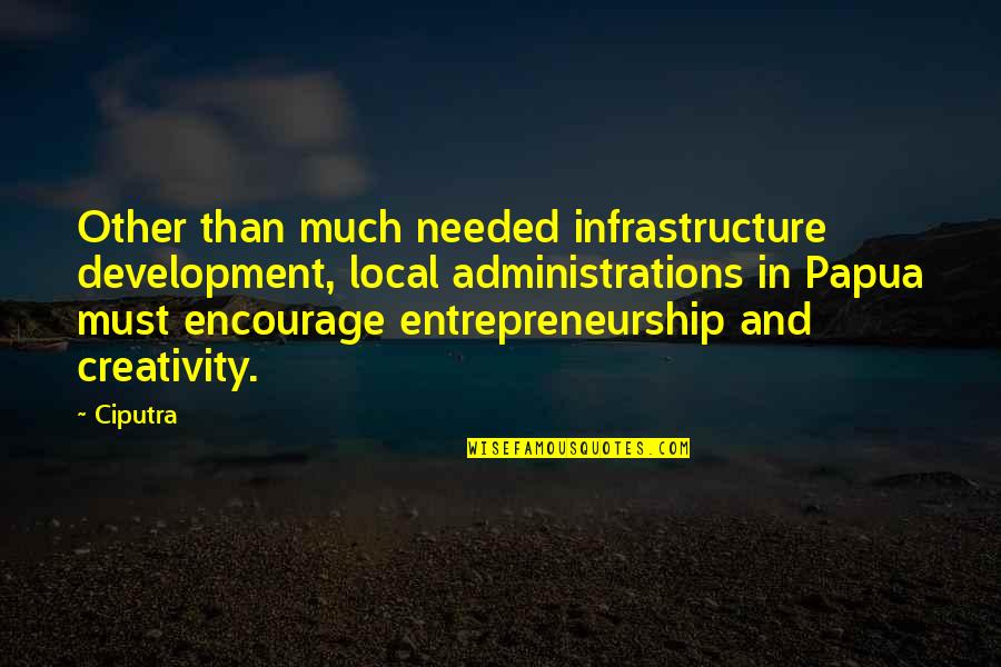 Ubiquitin Pathway Quotes By Ciputra: Other than much needed infrastructure development, local administrations Ubiquitin Pathway Quotes By Ciputra: Other than much needed infrastructure development, local administrations
