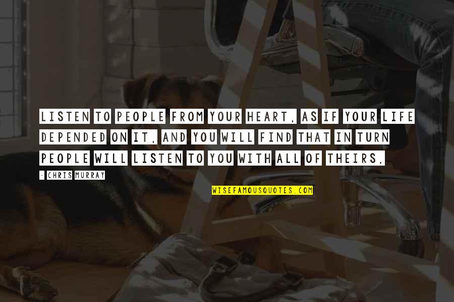 Ubong King Motivational Quotes By Chris Murray: Listen to people from your heart, as if Ubong King Motivational Quotes By Chris Murray: Listen to people from your heart, as if