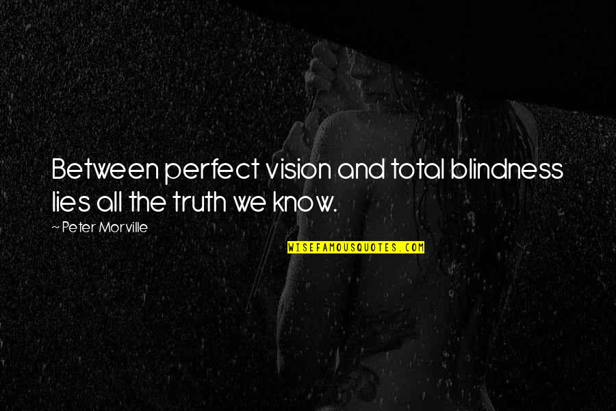 Udacity Quotes By Peter Morville: Between perfect vision and total blindness lies all