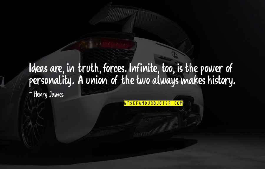 Uddika Premarathne Quotes By Henry James: Ideas are, in truth, forces. Infinite, too, is