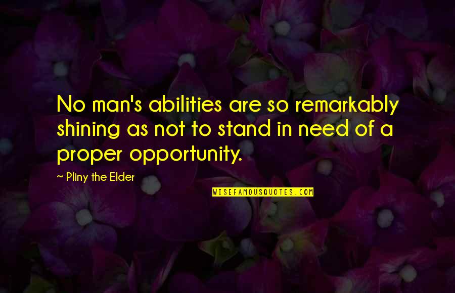 Udta Punjab Quotes By Pliny The Elder: No man's abilities are so remarkably shining as