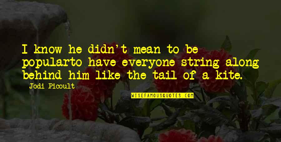 Uerek Quotes By Jodi Picoult: I know he didn't mean to be popularto