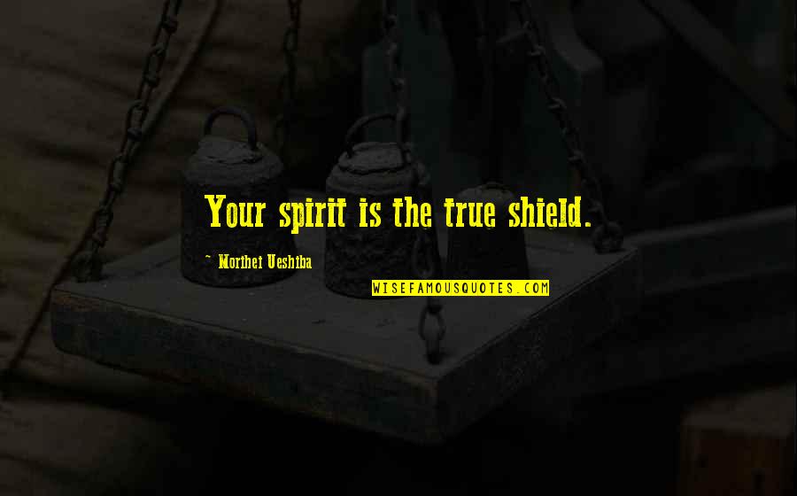 Ueshiba Quotes By Morihei Ueshiba: Your spirit is the true shield.