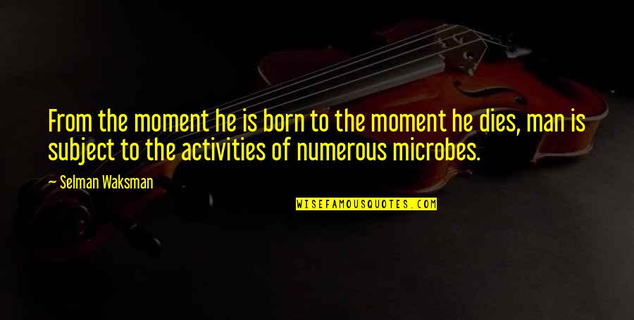 Ugats Quotes By Selman Waksman: From the moment he is born to the Ugats Quotes By Selman Waksman: From the moment he is born to the