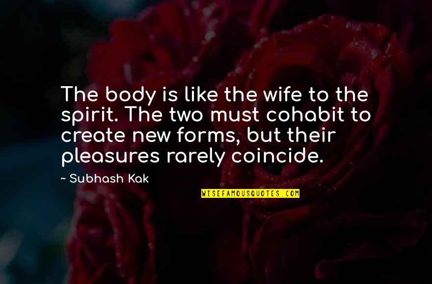 Ugly Dog New Orleans Quotes By Subhash Kak: The body is like the wife to the