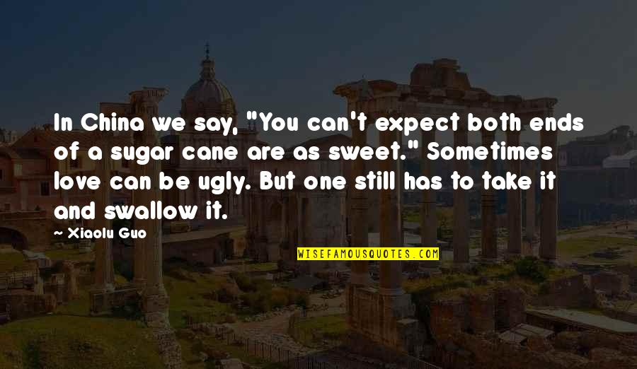 Ugly Love Quotes By Xiaolu Guo: In China we say, "You can't expect both