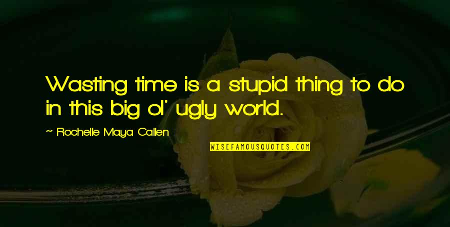 Ugly World Quotes By Rochelle Maya Callen: Wasting time is a stupid thing to do