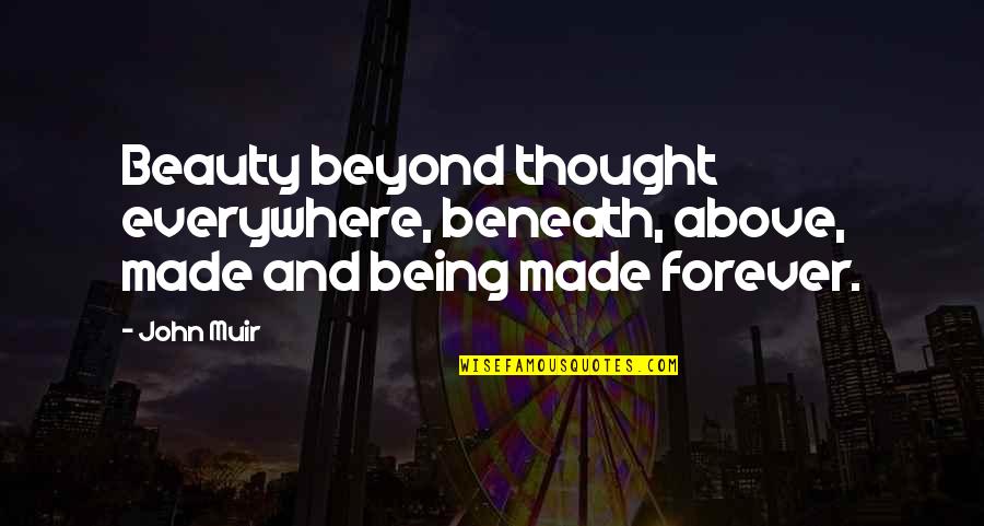 Ugnaught Empire Quotes By John Muir: Beauty beyond thought everywhere, beneath, above, made and