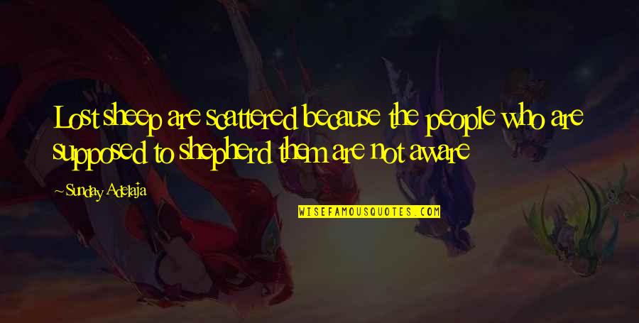 Uhtred Son Quotes By Sunday Adelaja: Lost sheep are scattered because the people who Uhtred Son Quotes By Sunday Adelaja: Lost sheep are scattered because the people who