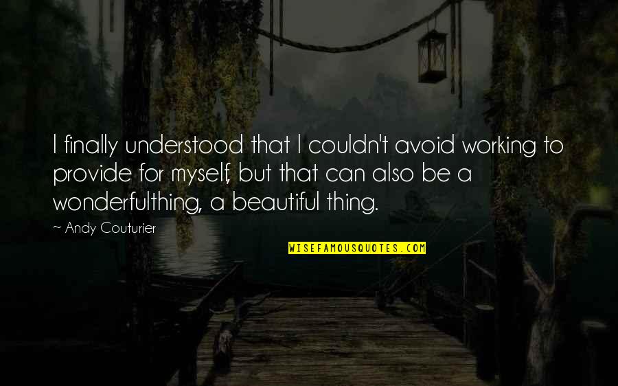 Uitpuilende Schaamlippen Quotes By Andy Couturier: I finally understood that I couldn't avoid working