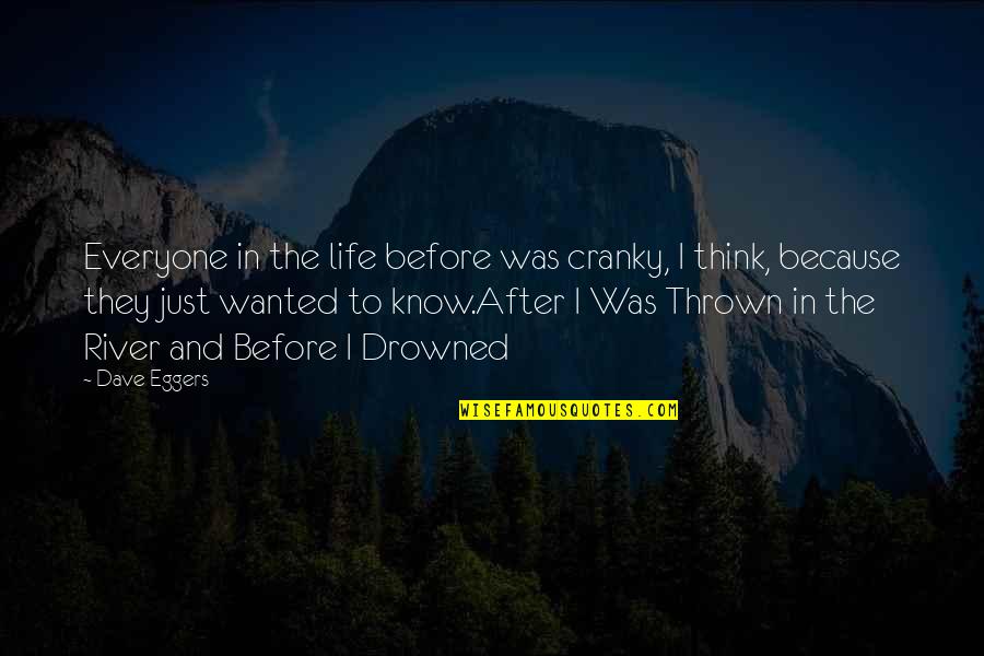 Ujung Quotes By Dave Eggers: Everyone in the life before was cranky, I