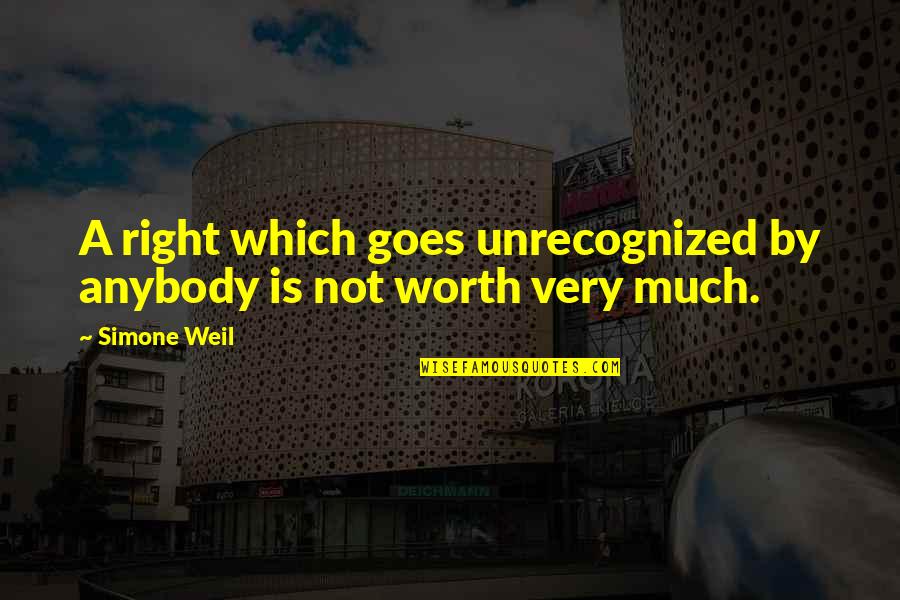 Ukhairdressers Quotes By Simone Weil: A right which goes unrecognized by anybody is