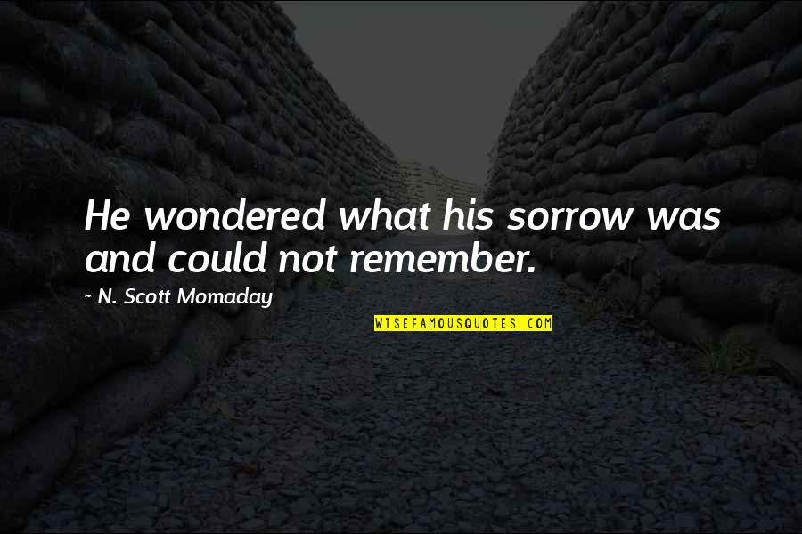 Ukusno Meso Quotes By N. Scott Momaday: He wondered what his sorrow was and could Ukusno Meso Quotes By N. Scott Momaday: He wondered what his sorrow was and could