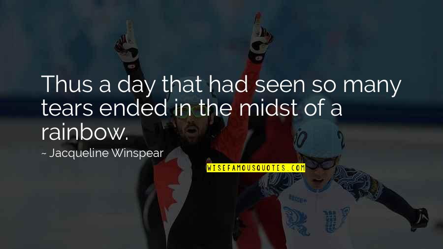 Ulf Timmermann Quotes By Jacqueline Winspear: Thus a day that had seen so many Ulf Timmermann Quotes By Jacqueline Winspear: Thus a day that had seen so many