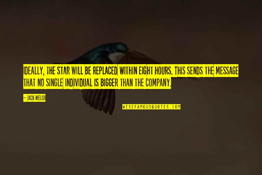 Ullery Quotes By Jack Welch: Ideally, the star will be replaced within eight