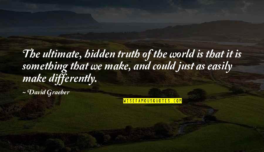 Ultimate Truth Quotes By David Graeber: The ultimate, hidden truth of the world is Ultimate Truth Quotes By David Graeber: The ultimate, hidden truth of the world is