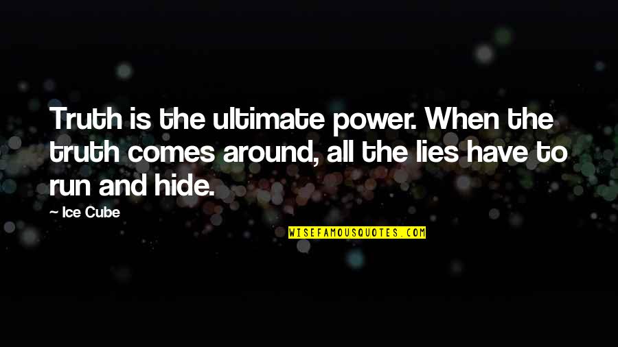 Ultimate Truth Quotes By Ice Cube: Truth is the ultimate power. When the truth Ultimate Truth Quotes By Ice Cube: Truth is the ultimate power. When the truth