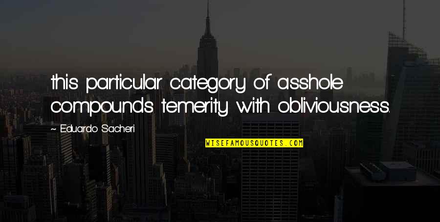 Ultimate Wingman Quotes By Eduardo Sacheri: this particular category of asshole compounds temerity with