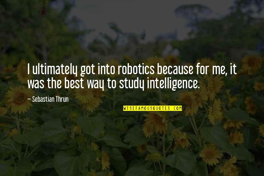 Ultimately Quotes By Sebastian Thrun: I ultimately got into robotics because for me,