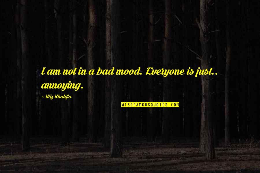 Ultra Smooth Quotes By Wiz Khalifa: I am not in a bad mood. Everyone
