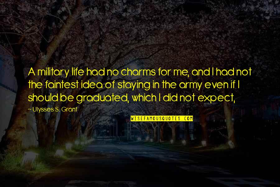 Ulysses S Grant's Quotes By Ulysses S. Grant: A military life had no charms for me,