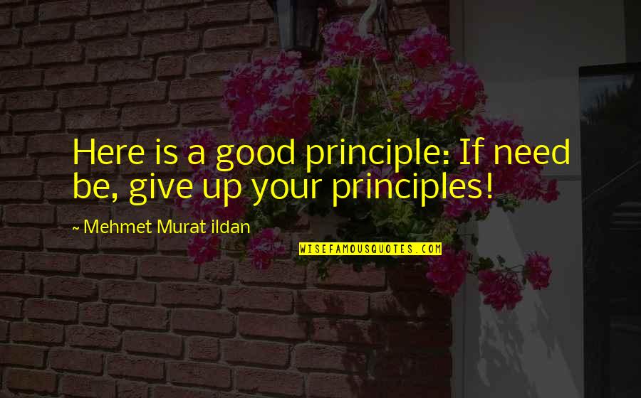 Umak Tbl Quotes By Mehmet Murat Ildan: Here is a good principle: If need be,