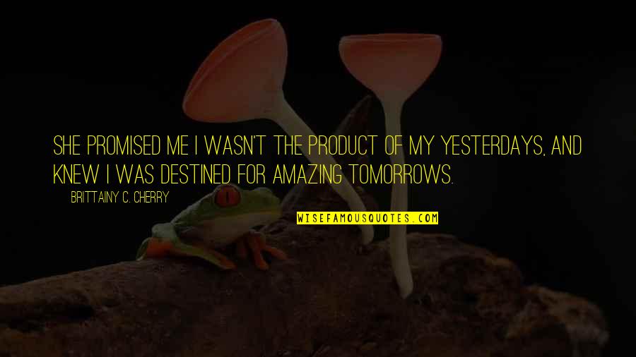 Umefanya Mambo Quotes By Brittainy C. Cherry: She promised me I wasn't the product of