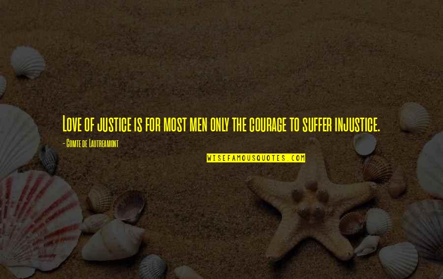 Umesh Kamat Quotes By Comte De Lautreamont: Love of justice is for most men only