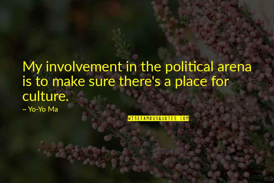 Umirem Sto Quotes By Yo-Yo Ma: My involvement in the political arena is to